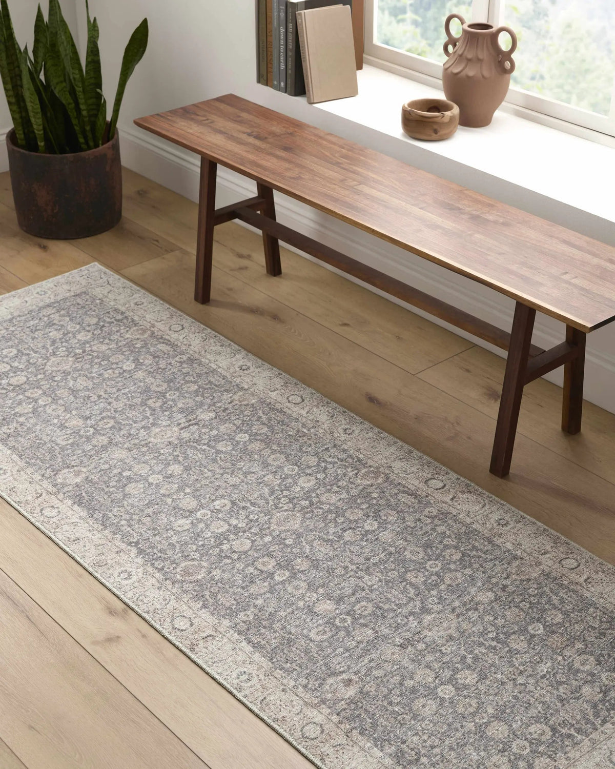 Spokane Maroon Area Rug | Our PNW Home X Livabliss, installed in a room 2