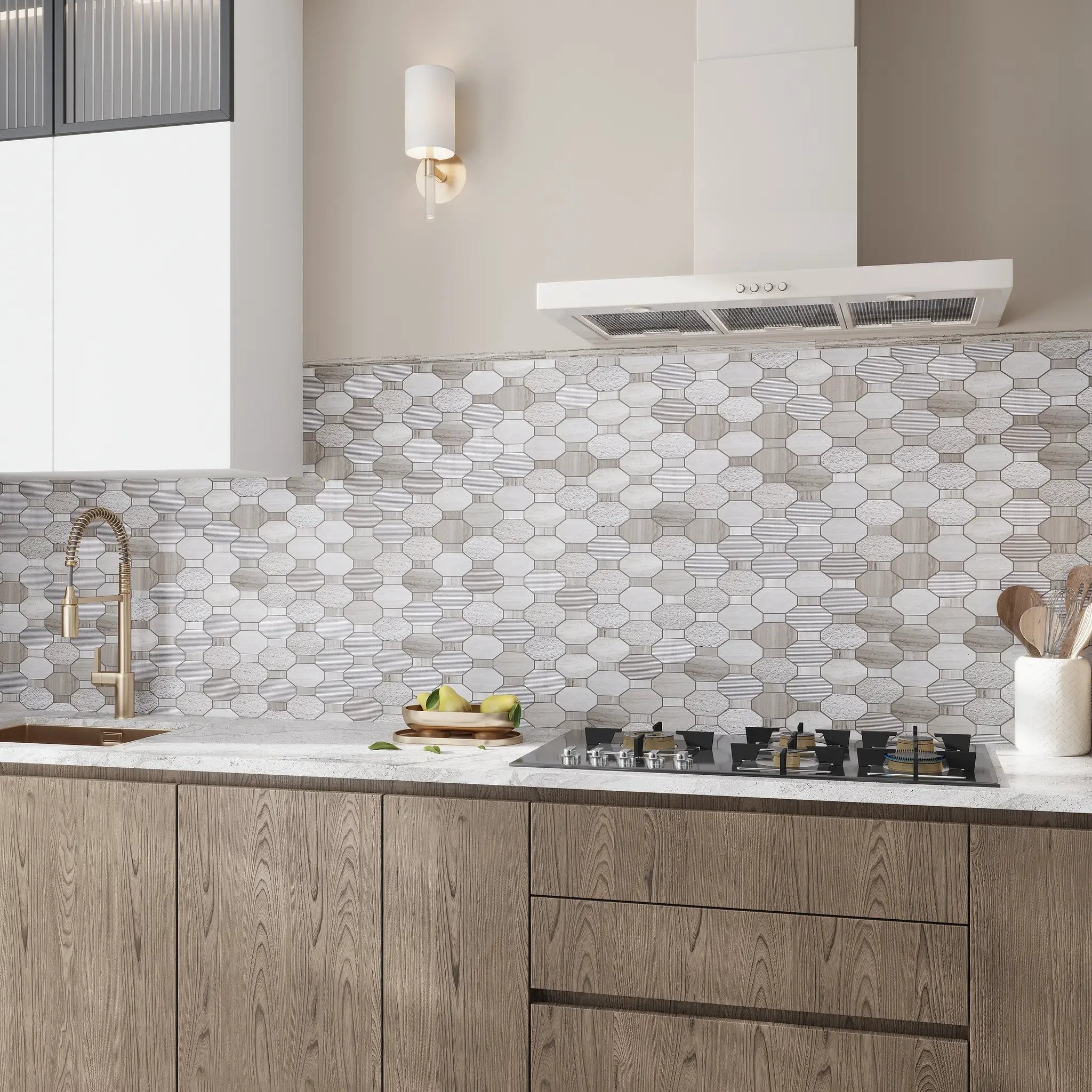 Wooden Grey 0.8x12 Polished Pencil Marble Tile Trim (10 pack, 0.667 sq ft/case) by Apollo Tile