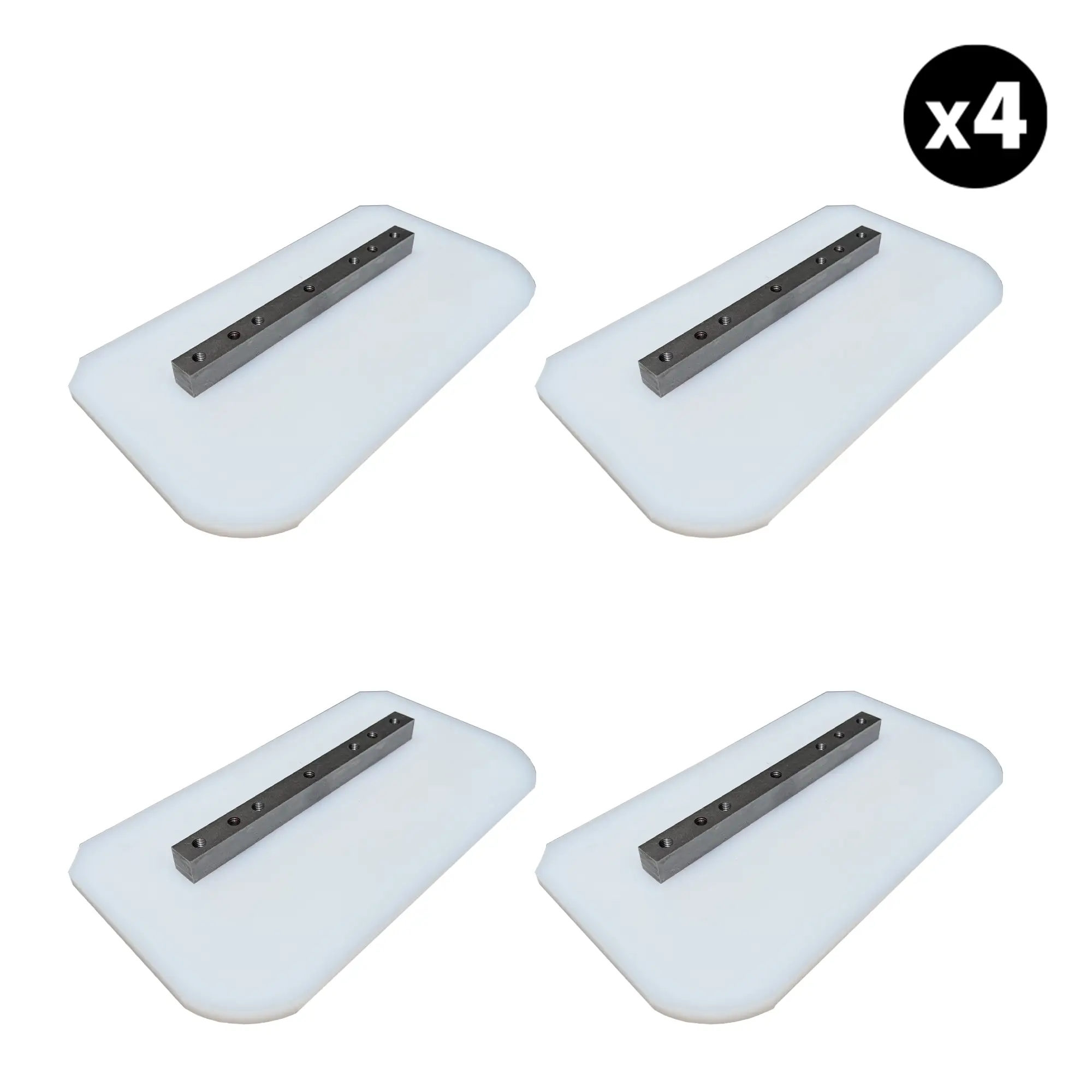 Set of 4 - 6″ x 14″ Replacement Poly Trowel Blades for Tomahawk 30" Porta Trowels by Tomahawk Power