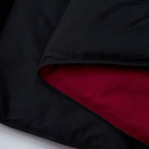 Full/Queen Traditional Microfiber Reversible 3 Piece Comforter Set in Black/Maroon by HomePacific
