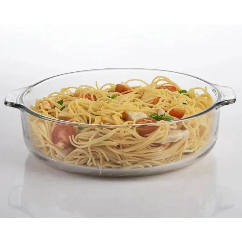 3-Quart Glass Bakeware Casserole Dish Dutch Oven with Oven-Safe Glass Lid by HomePacific
