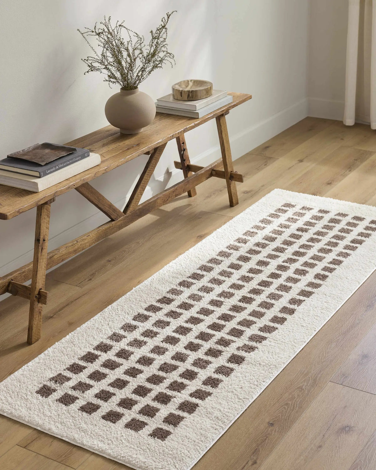 Baback Brown Washable Area Rug, installed in a room 3