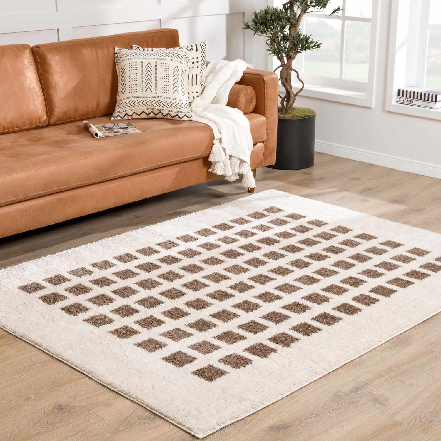 Baback Brown Washable Area Rug by Boutique Rugs