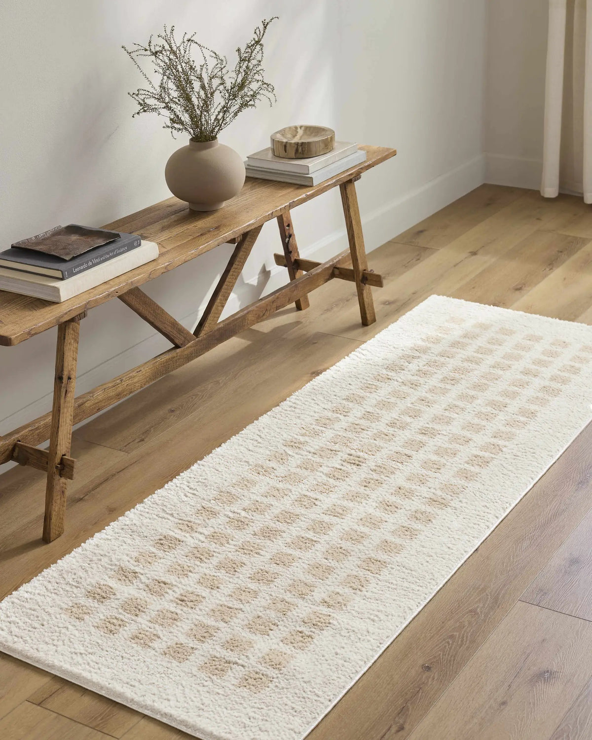 Baback Beige Washable Area Rug, installed in a room 3