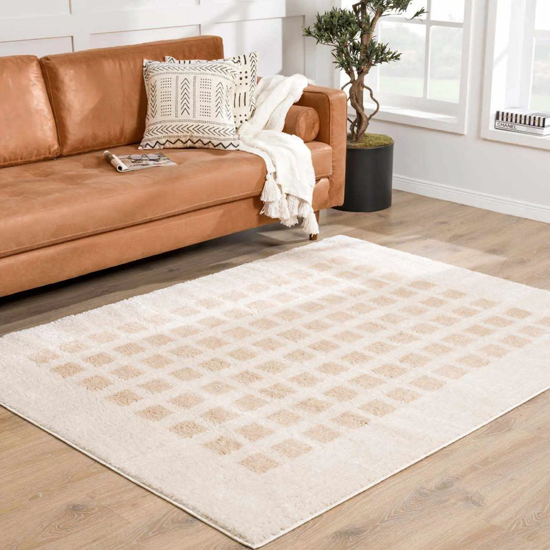 Baback Beige Washable Area Rug by Boutique Rugs