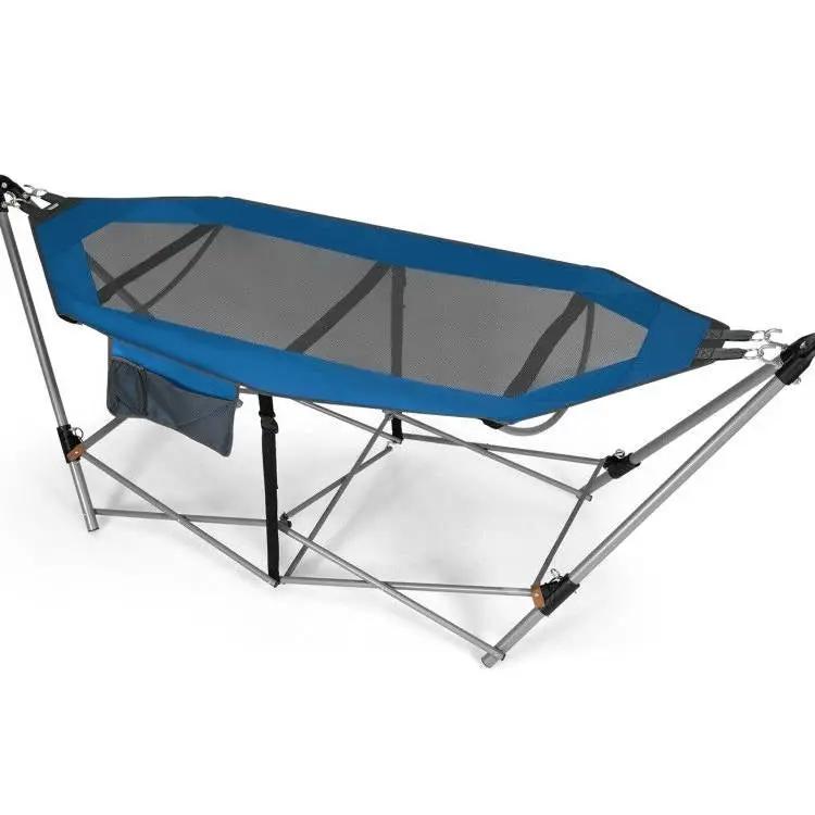 Blue Portable Camping Foldable Hammock with Stand and Carry Case by HomePacific