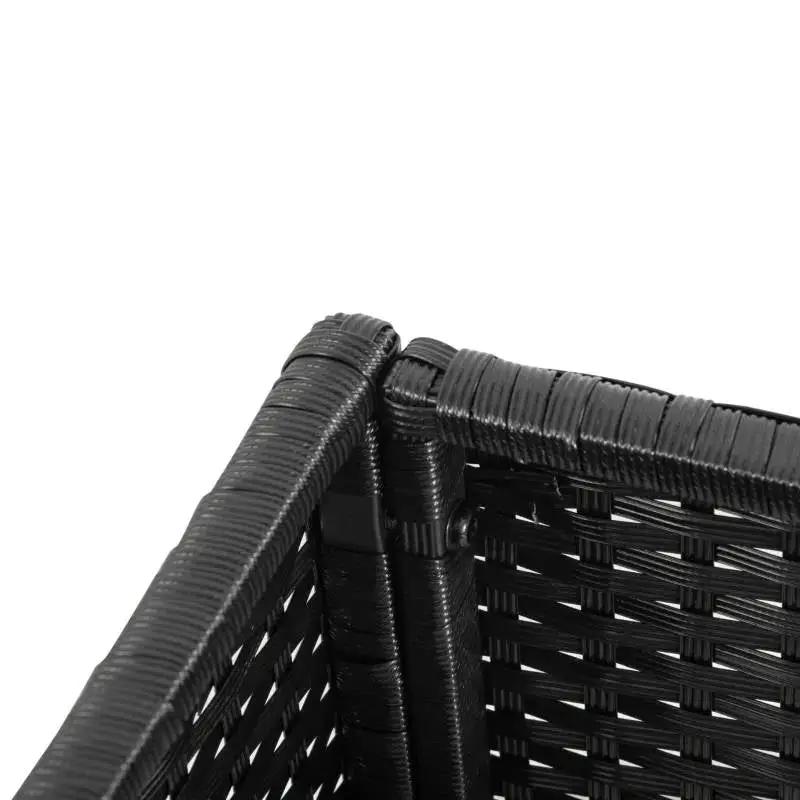 Black Modern PE Rattan Wicker Raised Garden Bed Elevated Planter Box by HomePacific
