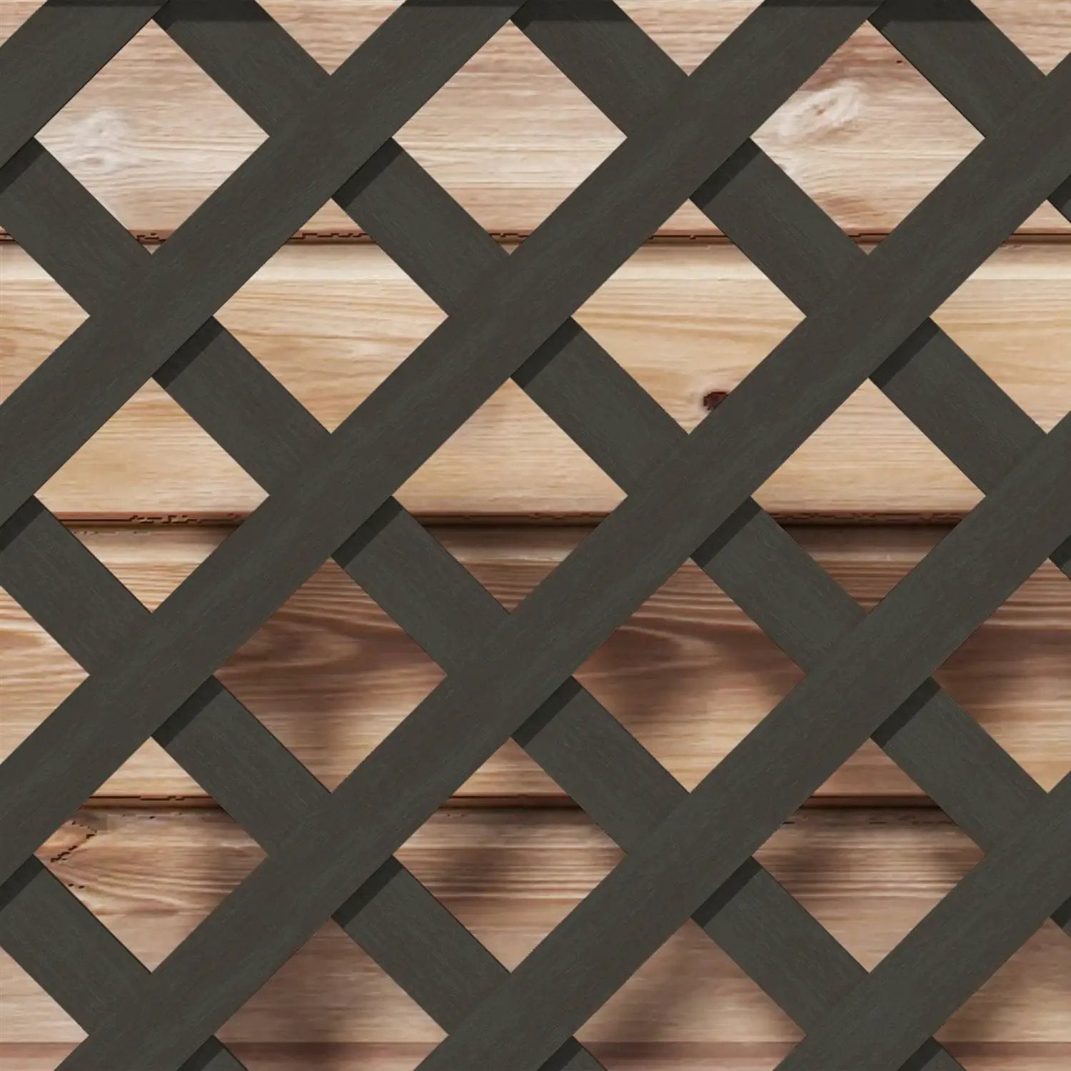 Outdoor Black Wooden Raised Garden Bed Planter Box with Lattice Trellis by HomePacific