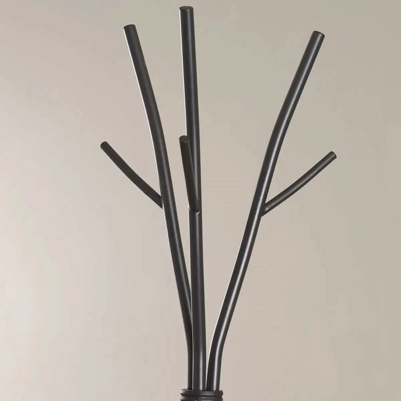 74-inch Freestanding Black Metal Coat Rack Entryway Hall Tree Umbrella Stand by HomePacific