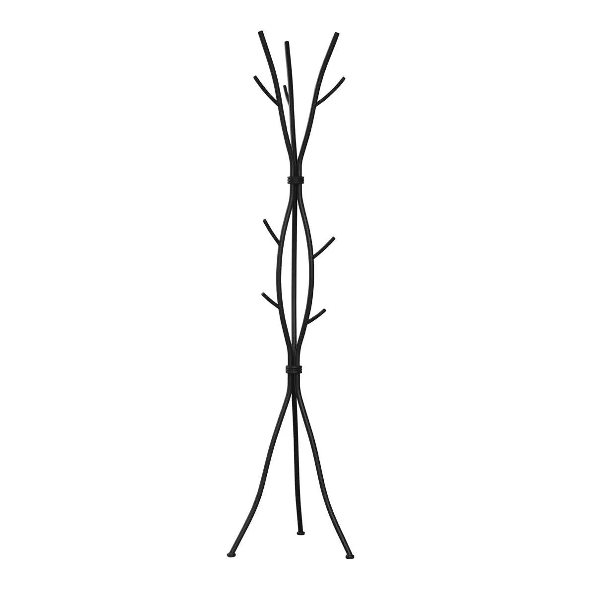 74-inch Freestanding Black Metal Coat Rack Entryway Hall Tree Umbrella Stand by HomePacific