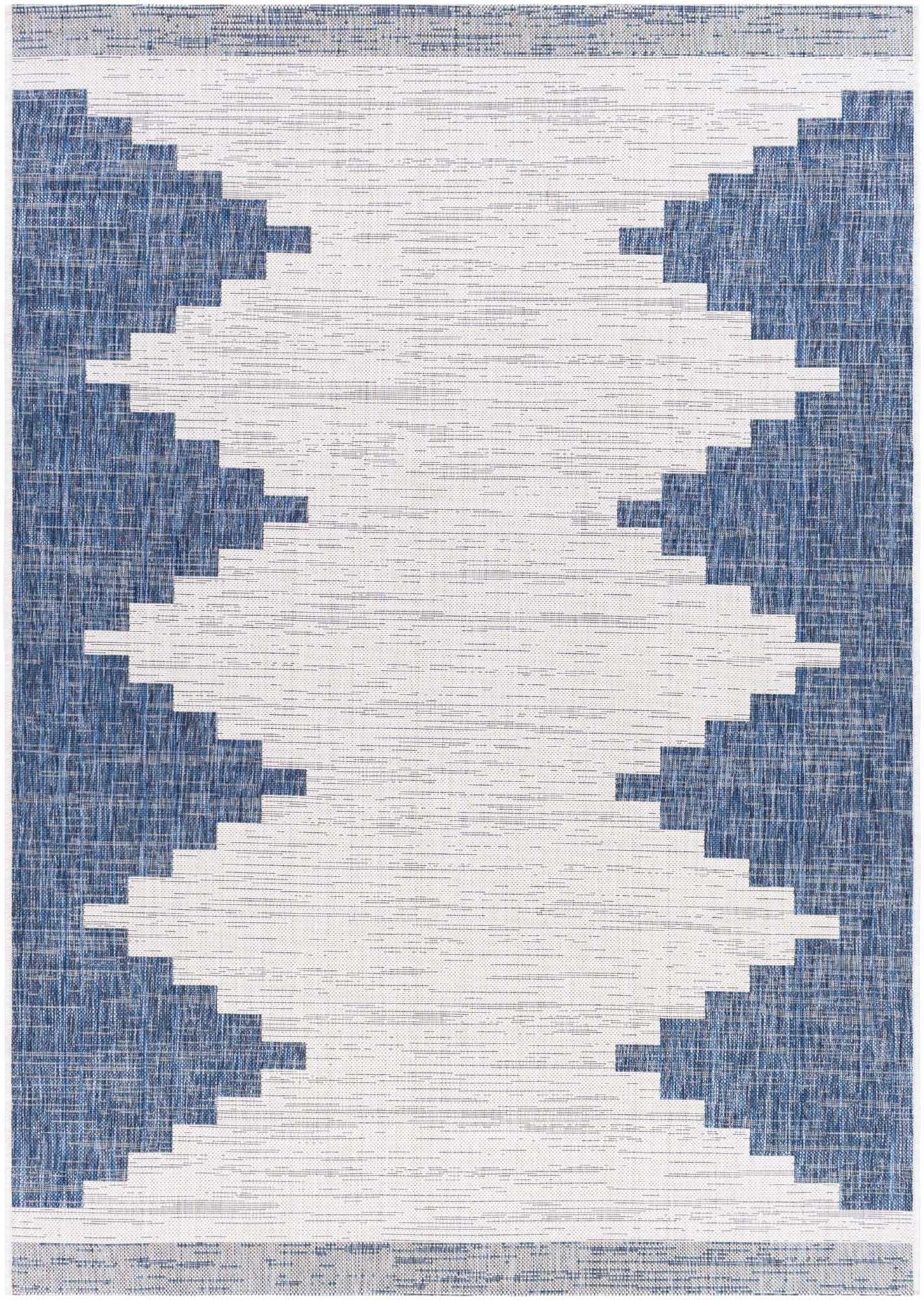 Djugun Navy Indoor & Outdoor Area Rug - Clearance by Boutique Rugs