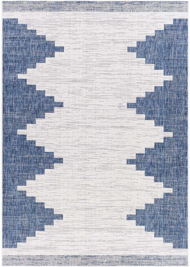 Djugun Navy Indoor & Outdoor Area Rug - Clearance by Boutique Rugs