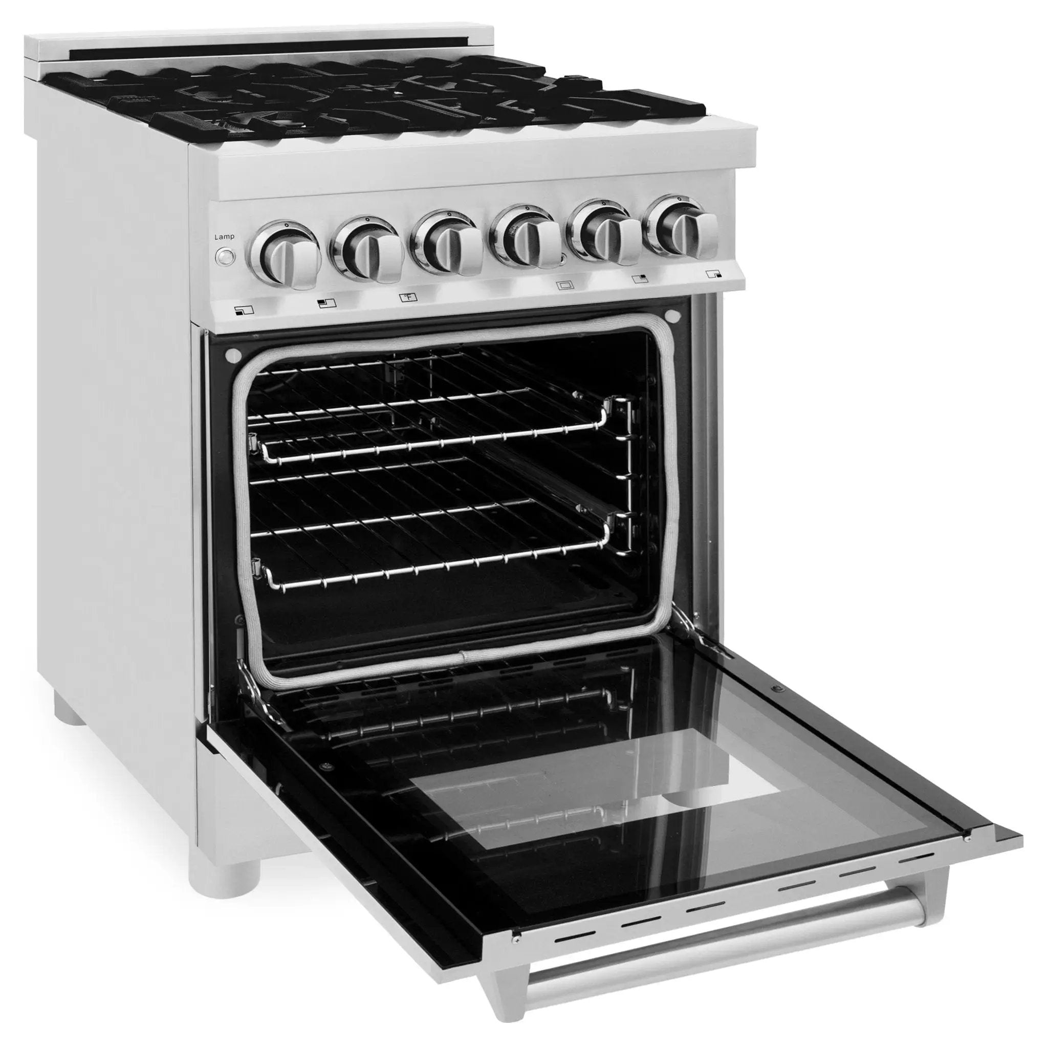 ZLINE 24" Professional Dual Fuel Range, Black Matte door, RA-BLM-24 by Farmhouse Kitchen and Bath