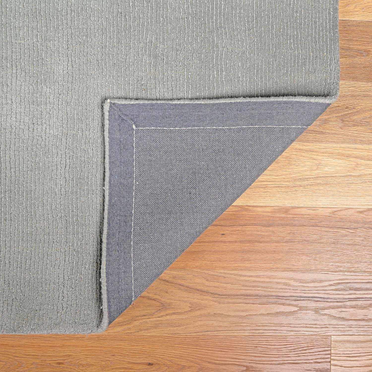 Brockton Solid Light Gray Wool Rug by Boutique Rugs