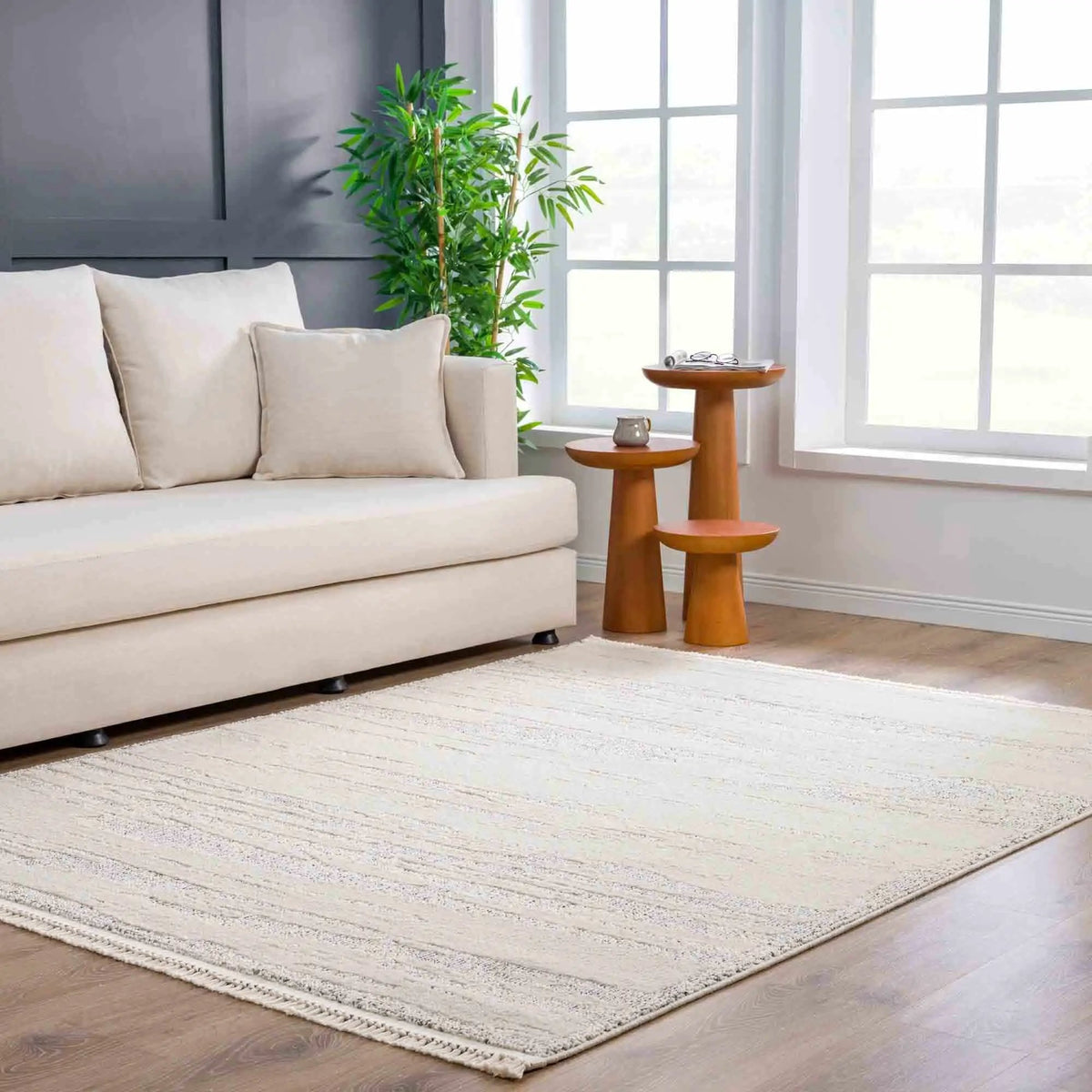 Lave Bone Area Rug - Clearance, installed in a room 2