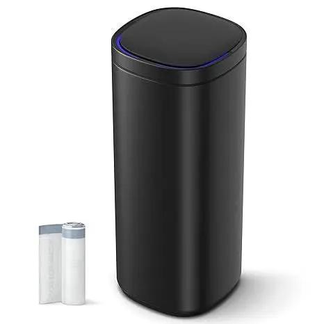 Black Motion Sensor Stainless Steel 13 gallon Trash Can with Ozone Button by HomePacific