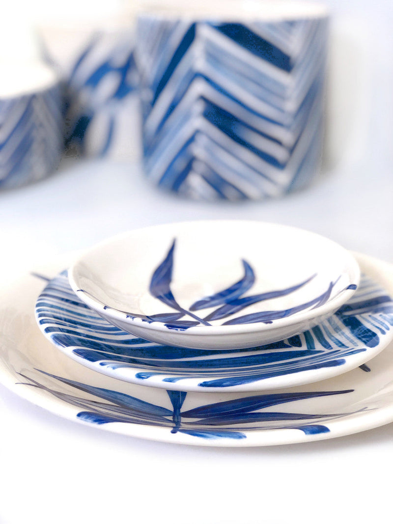Floating Leaves Dessert Plate - Blue, photo 6 of 7