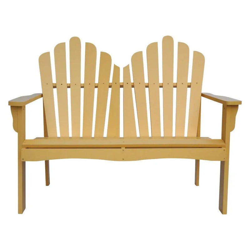 Outdoor Cedar Wood Garden Bench Loveseat in Beeswax Finish by HomePacific