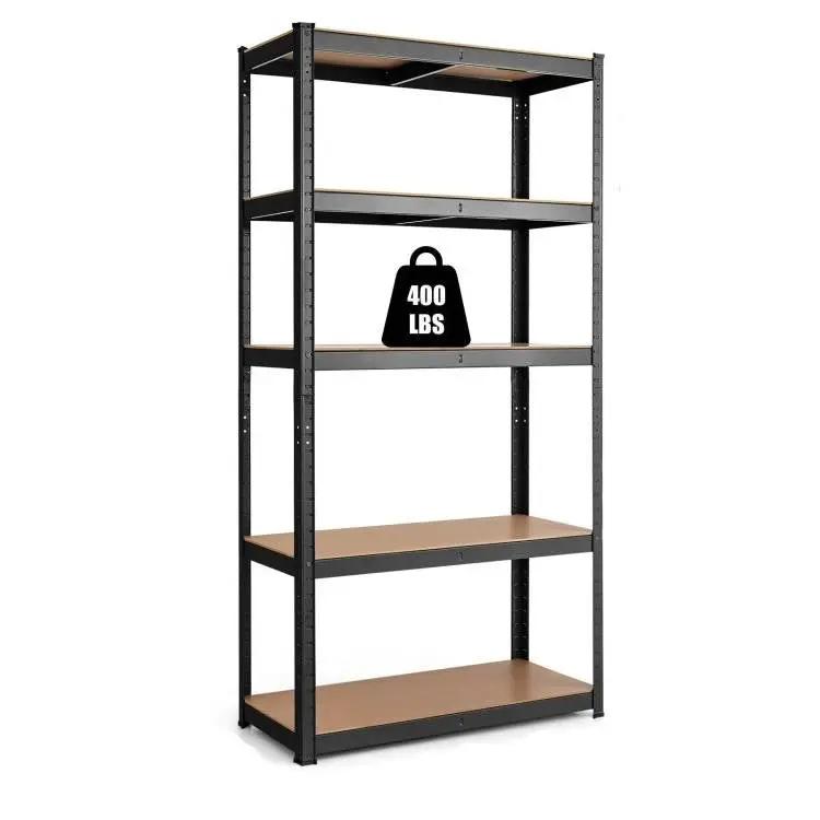 Black Heavy Duty 60-inch 5 Tier Adjustable Shelving Unit Garage Storage Rack by HomePacific