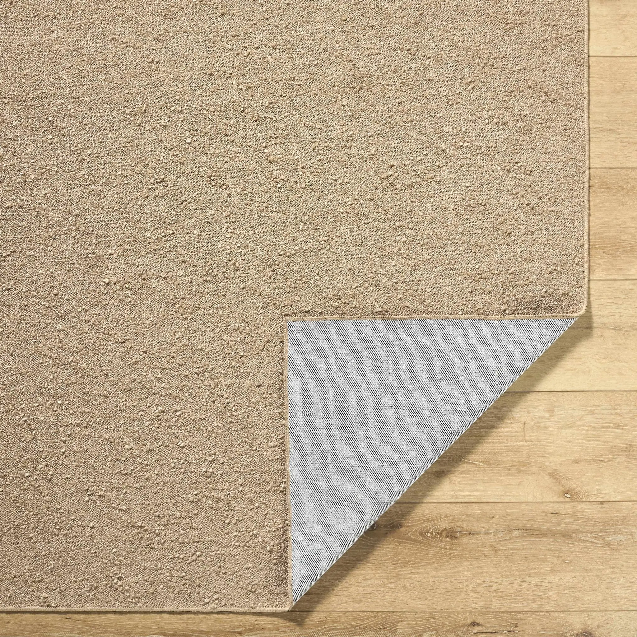 Breena Solid Taupe Washable Area Rug by Boutique Rugs