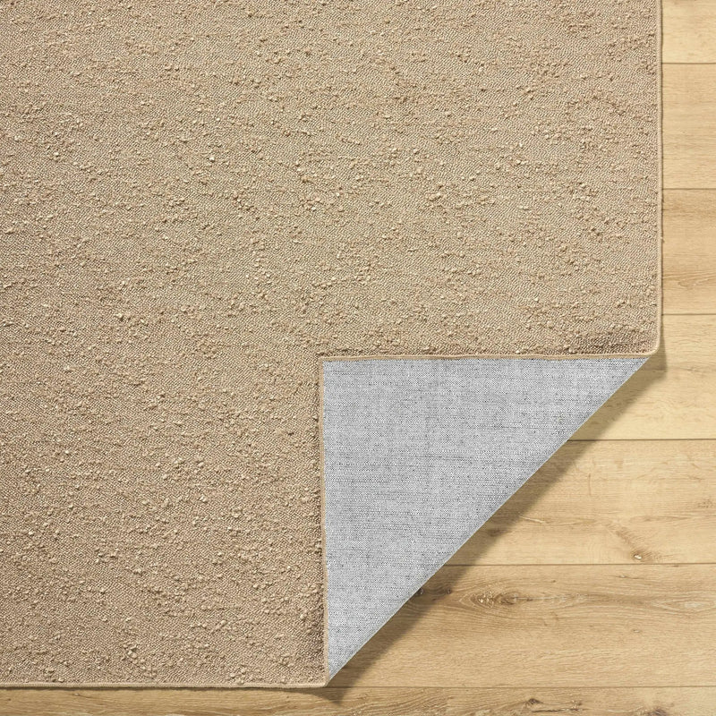 Breena Solid Taupe Washable Area Rug by Boutique Rugs