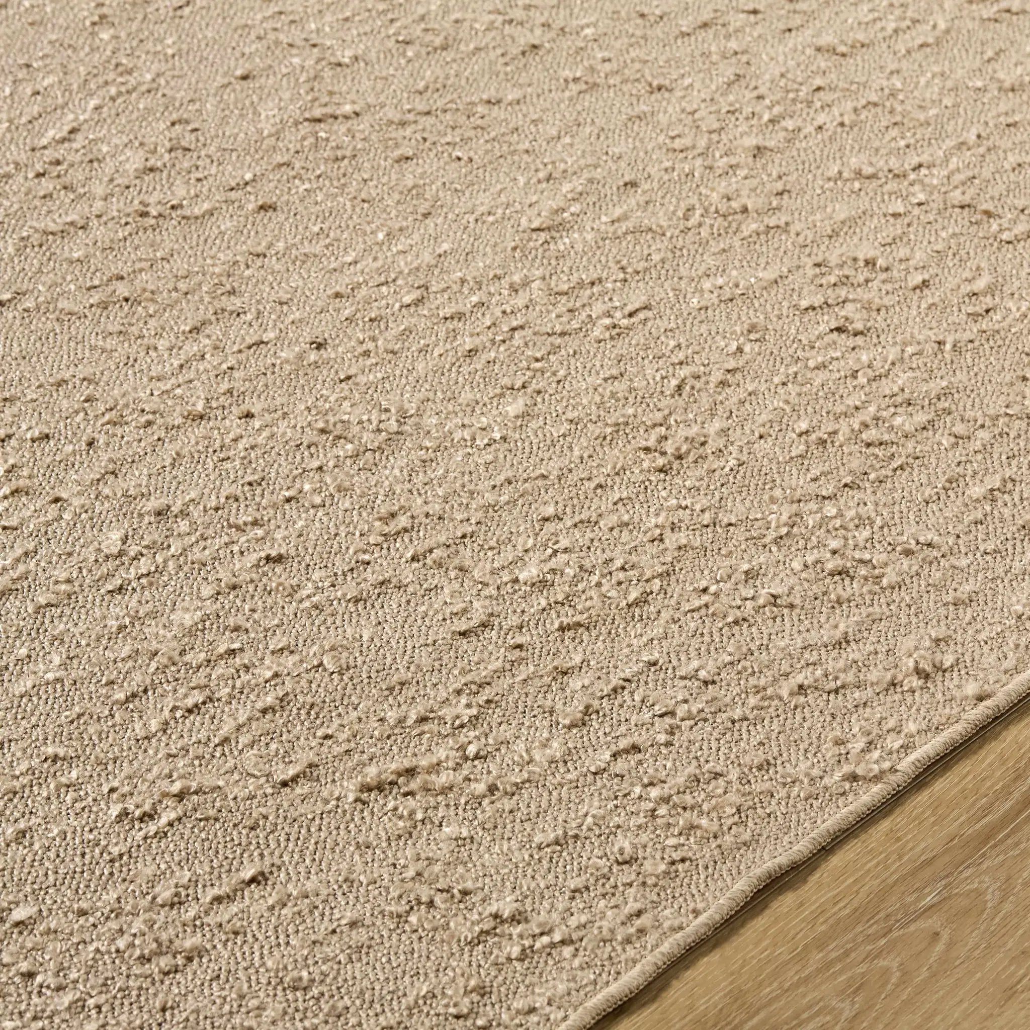 Breena Solid Taupe Washable Area Rug by Boutique Rugs