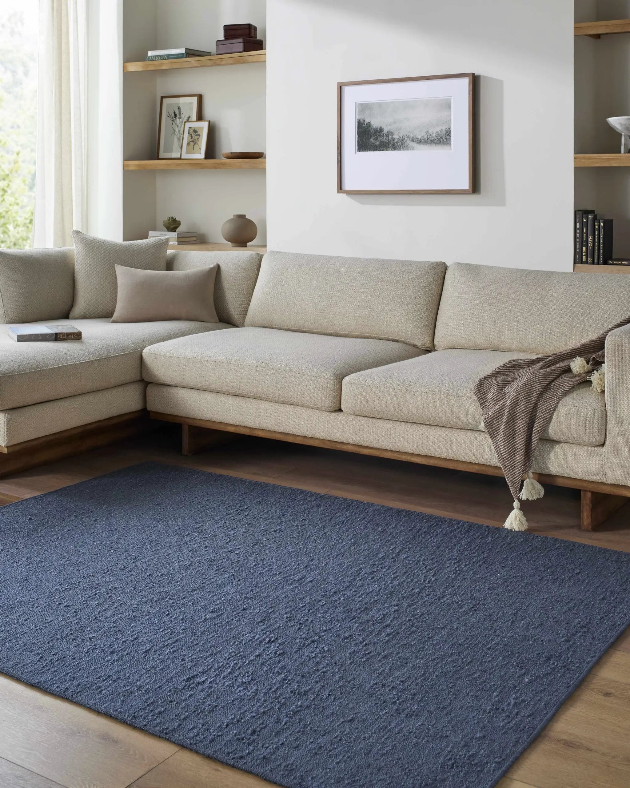 Breena Indigo Washable Area Rug by Boutique Rugs