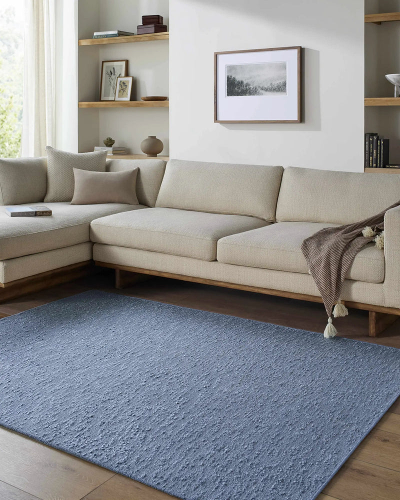 Breena Slate Blue Washable Area Rug by Boutique Rugs