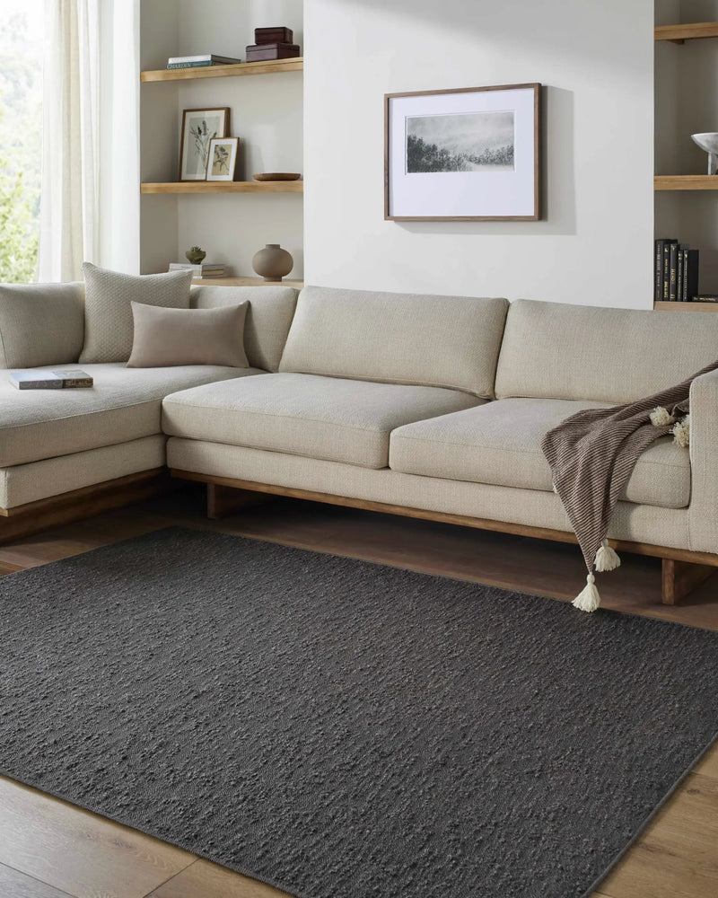 Breena Charcoal Washable Area Rug by Boutique Rugs