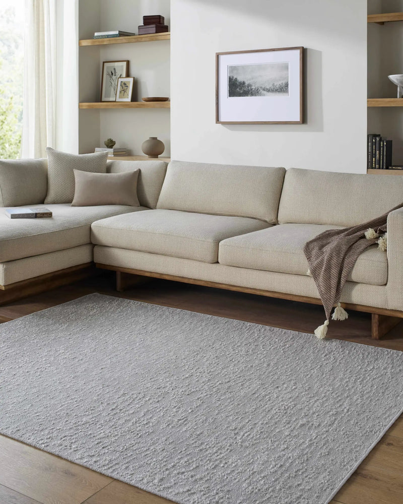Breena Medium Gray Washable Area Rug by Boutique Rugs