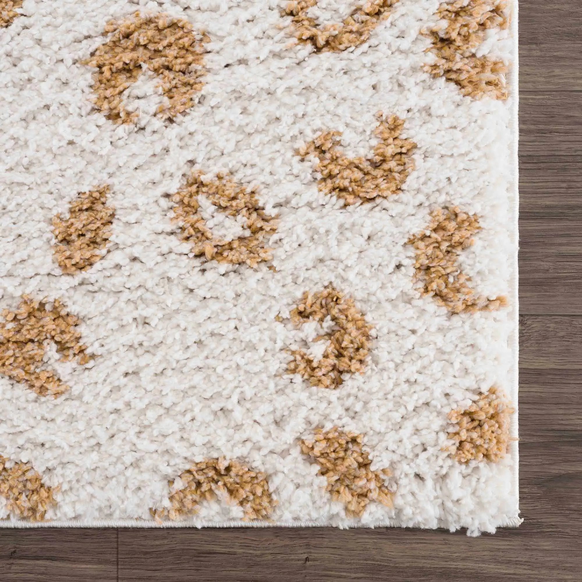 Altin Leopard Print White Area Rug by Hauteloom