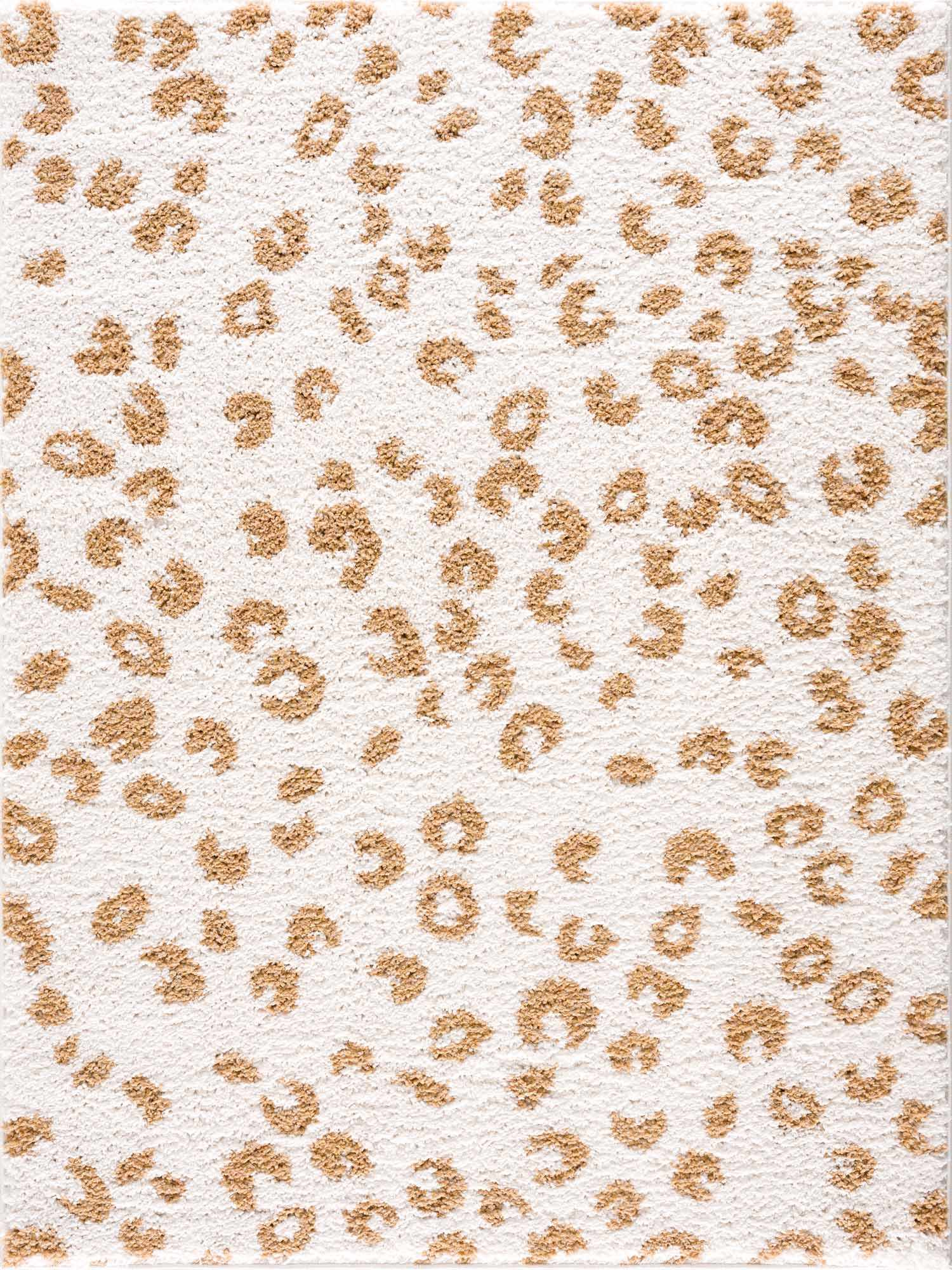 Altin Leopard Print White Area Rug by Hauteloom