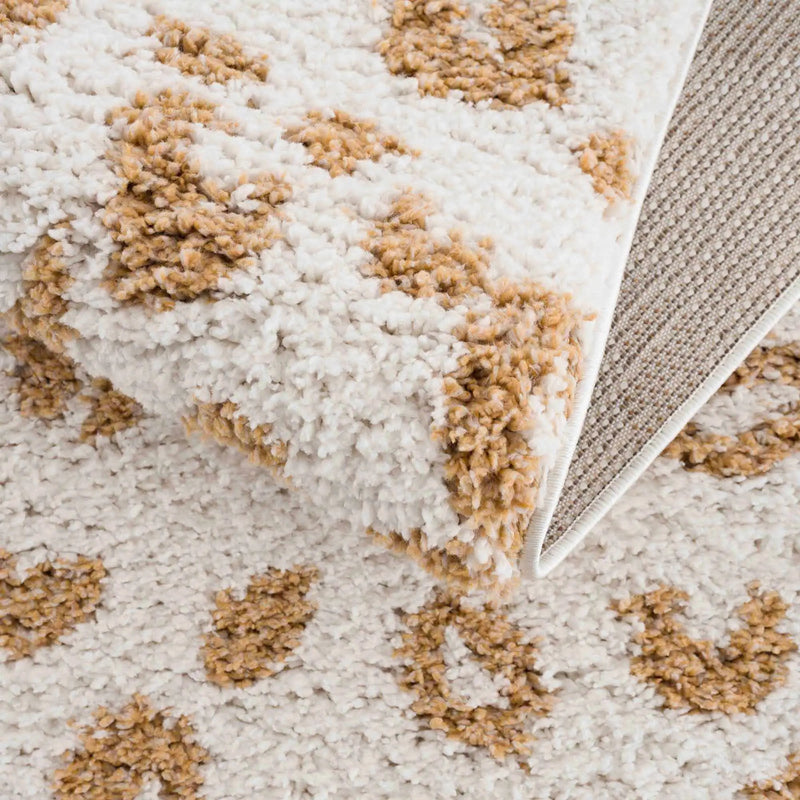 Altin Leopard Print White Area Rug by Hauteloom