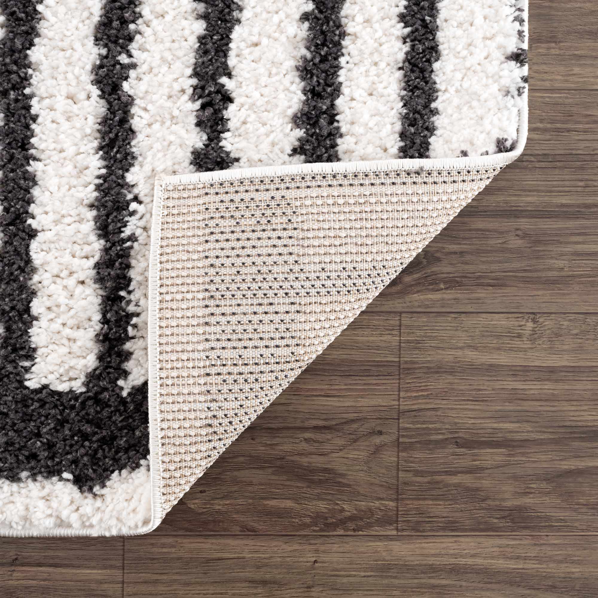 Bauer Plush Black Rainbow Rug - Clearance by Boutique Rugs