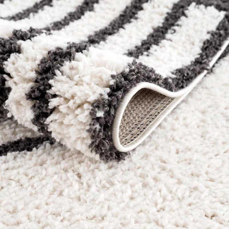 Bauer Plush Black Rainbow Rug - Clearance by Boutique Rugs