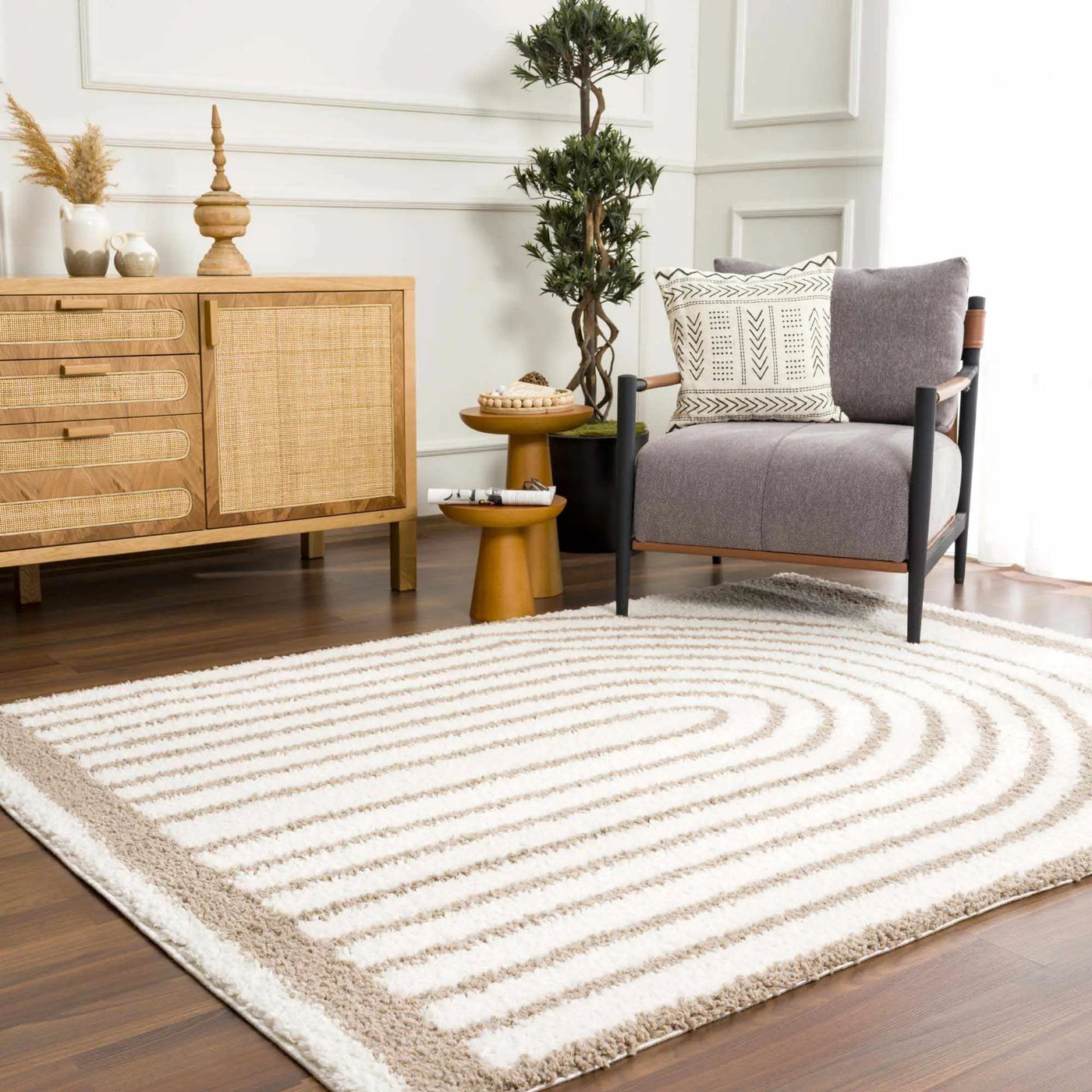 Jola Beige Area Rug by Boutique Rugs