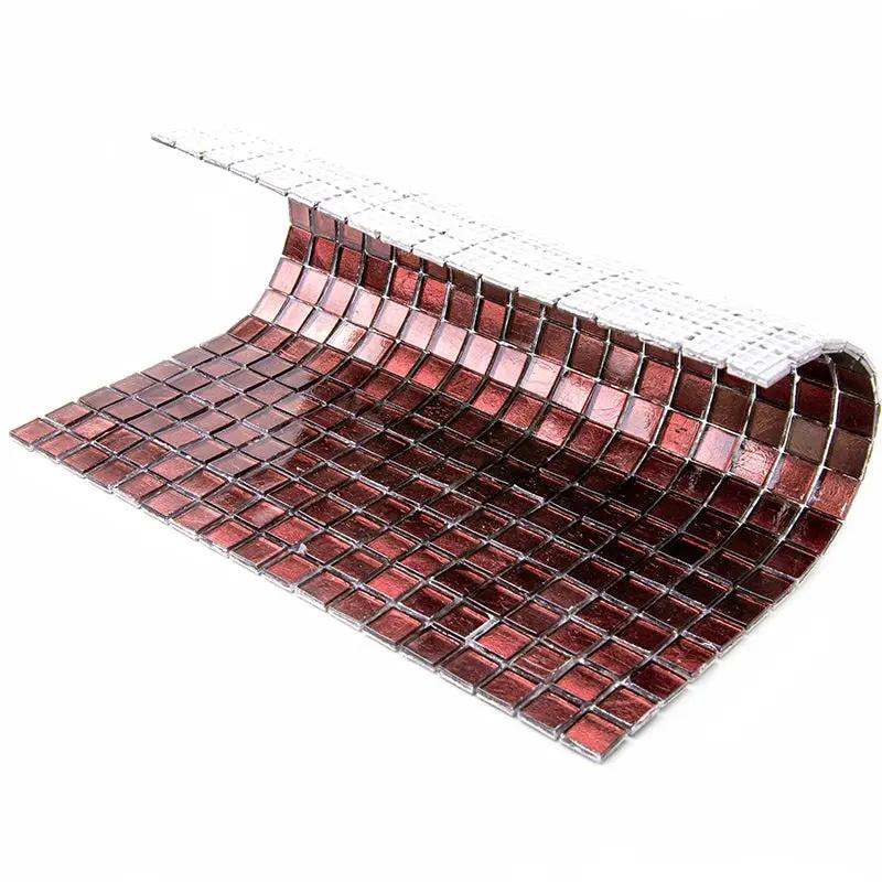 Rouge Pink 12x12 Glossy Uniform square Glass Mosaic Tile (20 pack, 18.69 sq ft/case) by Apollo Tile