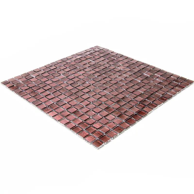 Rouge Pink 12x12 Glossy Uniform square Glass Mosaic Tile (20 pack, 18.69 sq ft/case) by Apollo Tile