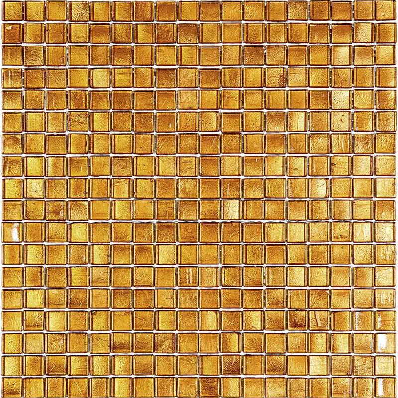Goldenrod Brown 12x12 Glossy Uniform Square Glass Mosaic Tile (20 pack, 18.69 sq ft/case) by Apollo Tile
