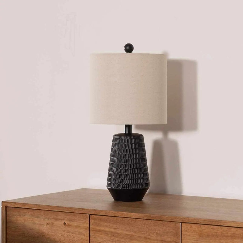 Berehomet Black Table Lamp by Boutique Rugs