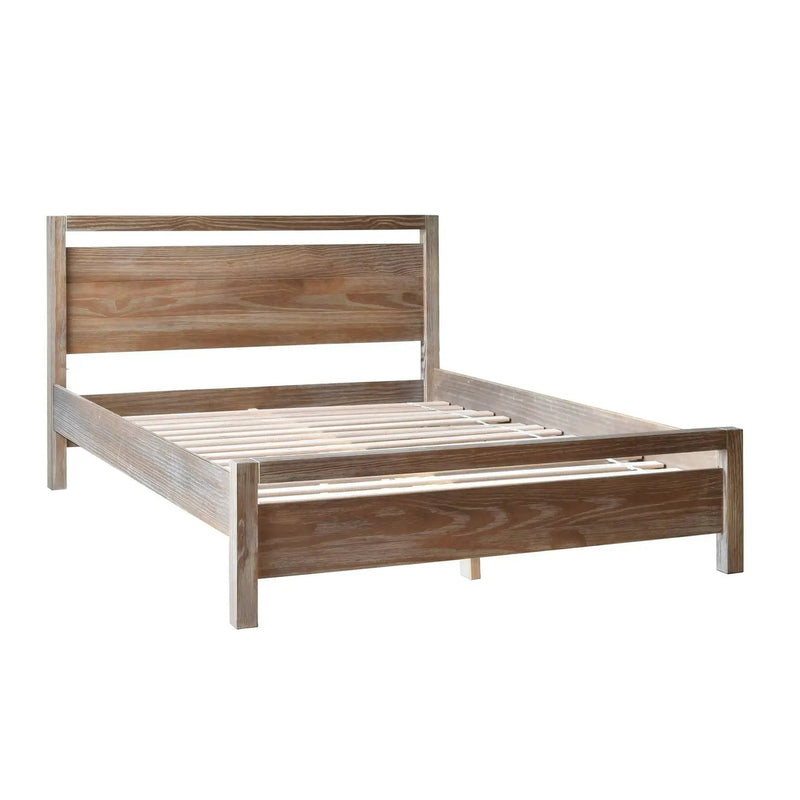 Queen Size FarmHouse Traditional Rustic Pine Platform Bed by HomePacific
