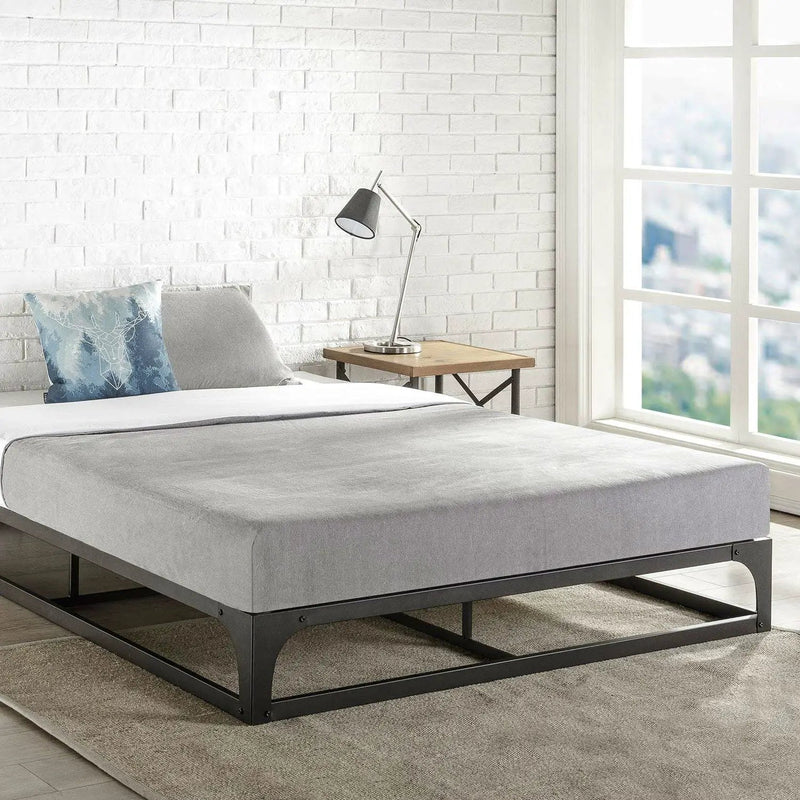 Full size Modern Low Profile Heavy Duty Metal Platform Bed Frame by HomePacific