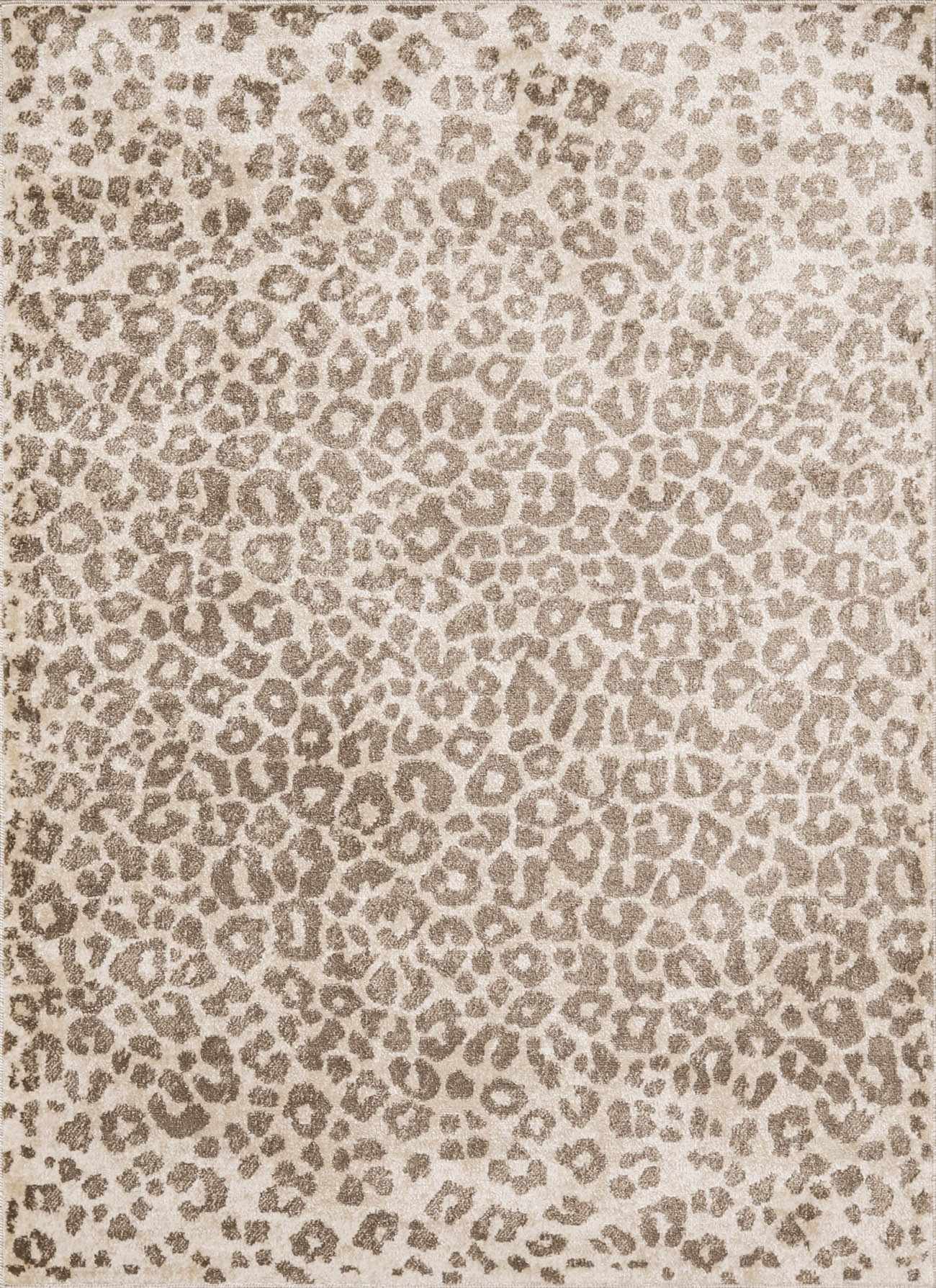 Tan Bonhill Leopard Print Area Rug by Boutique Rugs