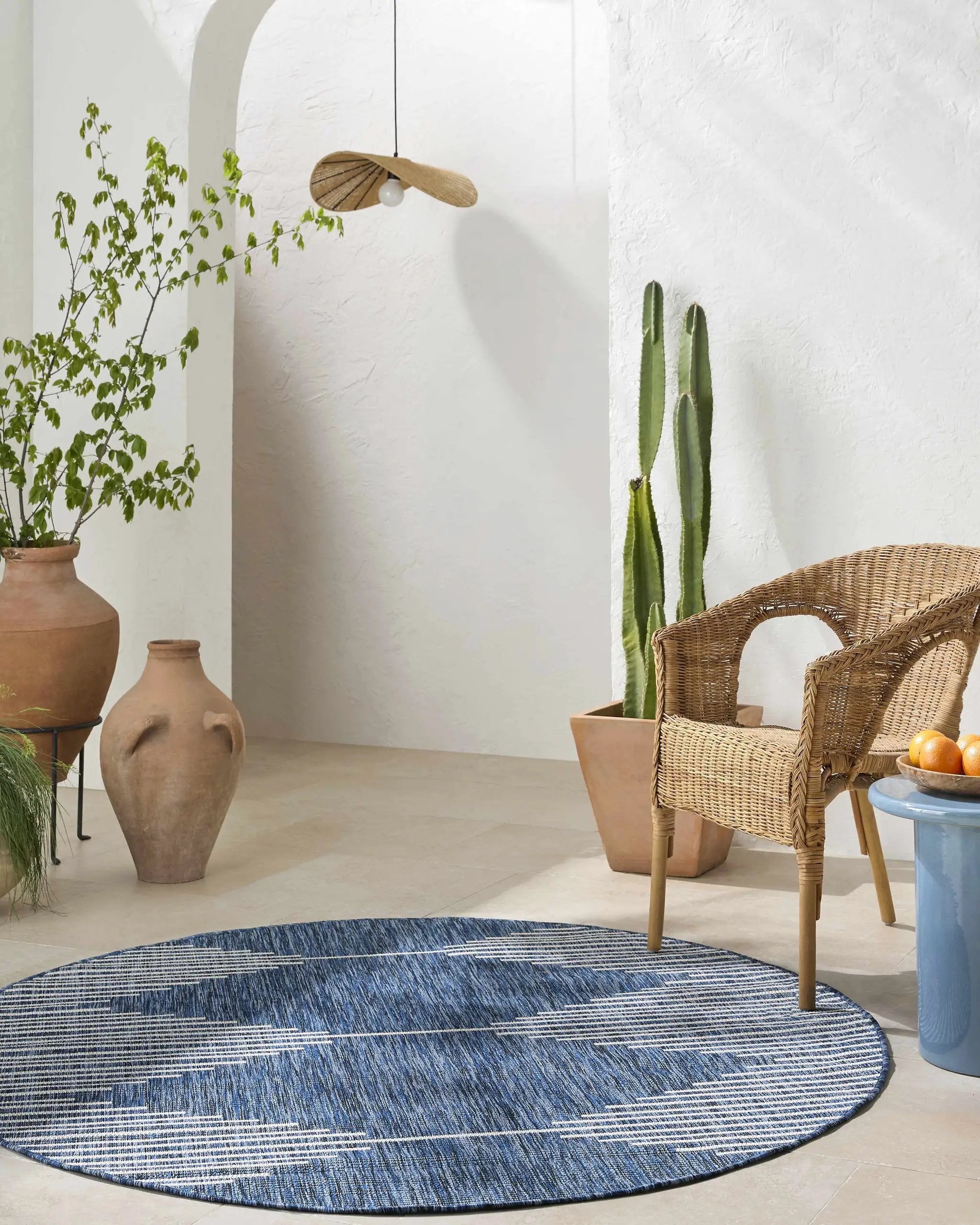 Stephan Navy Outdoor Rug by Boutique Rugs