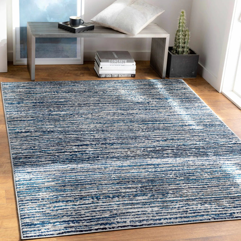 Bowmansdale Striped Navy Rug by Boutique Rugs