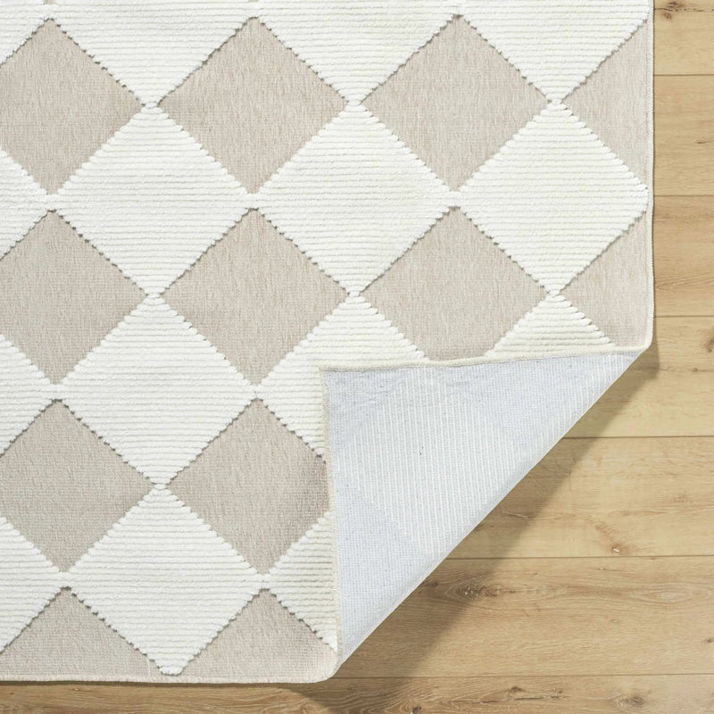 Bosley Beige Washable Area Rug by Boutique Rugs