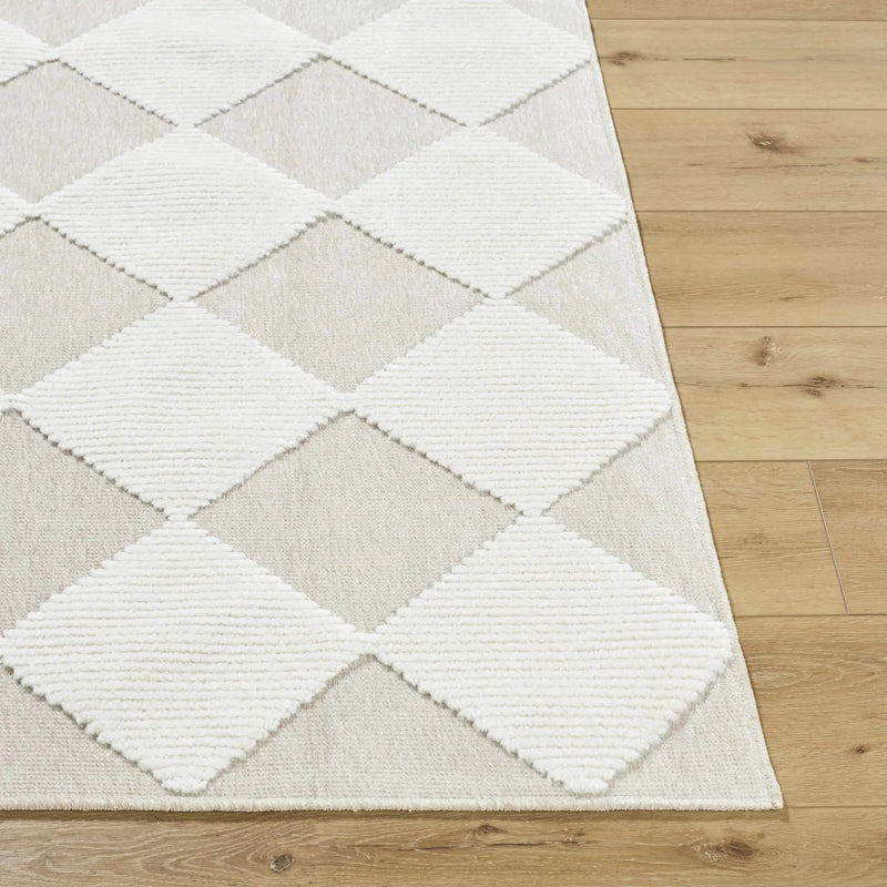 Bosley Beige Washable Area Rug by Boutique Rugs