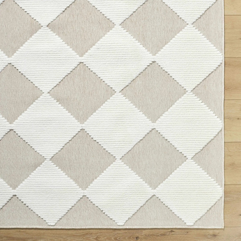 Bosley Beige Washable Area Rug by Boutique Rugs
