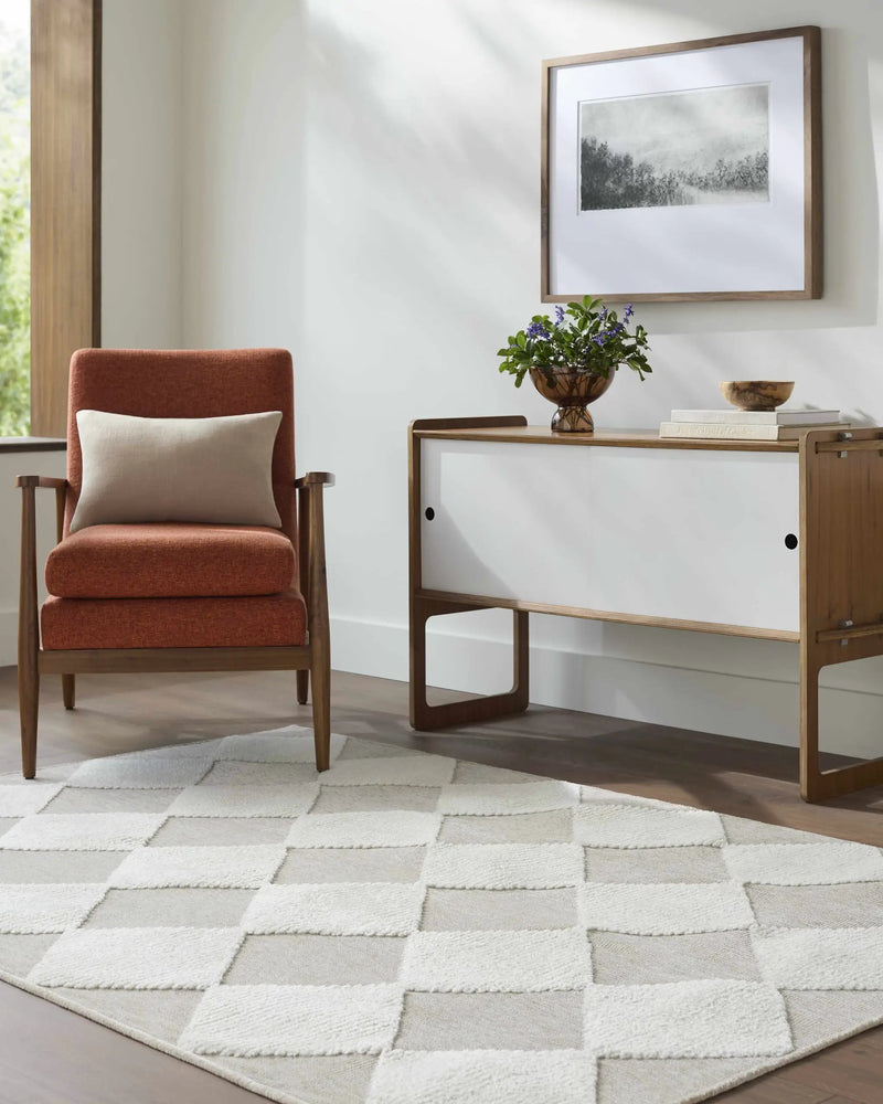 Bosley Beige Washable Area Rug by Boutique Rugs