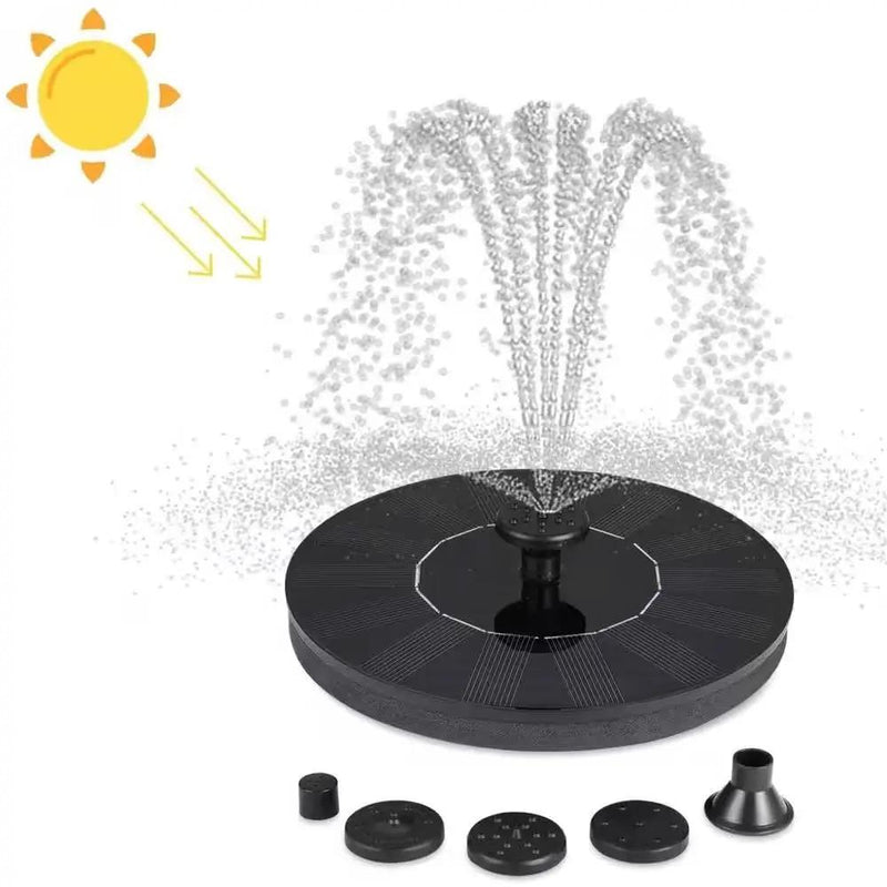 Solar Powered Birdbath to Water Fountain Kit with 4 Nozzle Heads by HomePacific